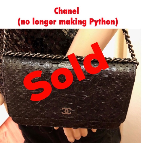 CHANEL Handbags - Chanel Black Python WOC Final Price Reduction! 👜